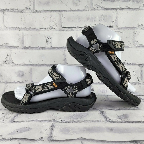 Teva Black Sandals with Gray Pattern - Picture 4 of 9